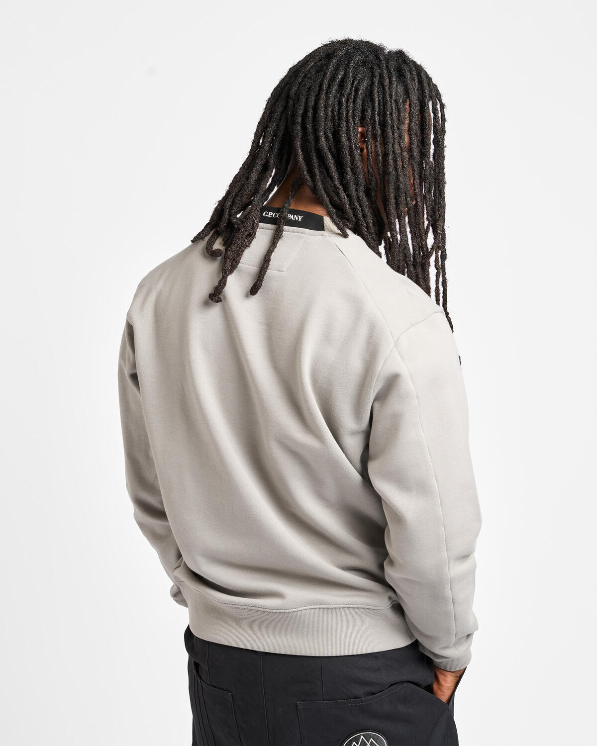 C.P. Company DIAGONAL RAISED FLEECE CREWNECK LENS SWEATSHIRT